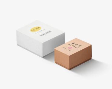 white and orange boxes